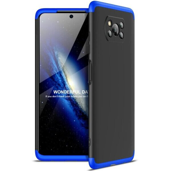 

Защитный чехол GKK Double Dip Case для Xiaomi Poco X3 / Poco X3 Pro - Black / Blue