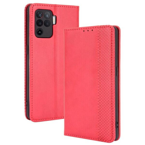 

Чехол Deexe Retro Style для OPPO Reno 5 Lite - Red