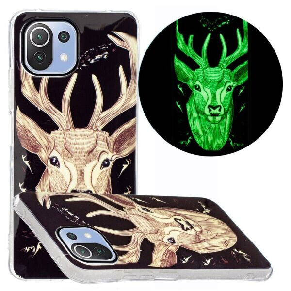 

Силиконовый (TPU) чехол Deexe LumiCase для Xiaomi Mi 11 Lite - Deer Head