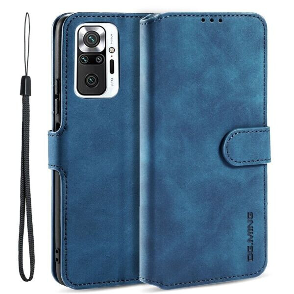 

Чехол DG.MING Retro Style для Xiaomi Redmi Note 10 Pro - Blue