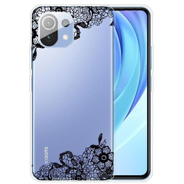 

Силиконовый (TPU) чехол Deexe Pretty Glossy для Xiaomi Mi 11 Lite - Lace Flower