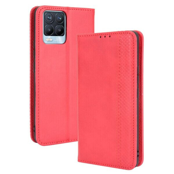 

Чехол Deexe Retro Style для Realme 8 / 8 Pro - Red
