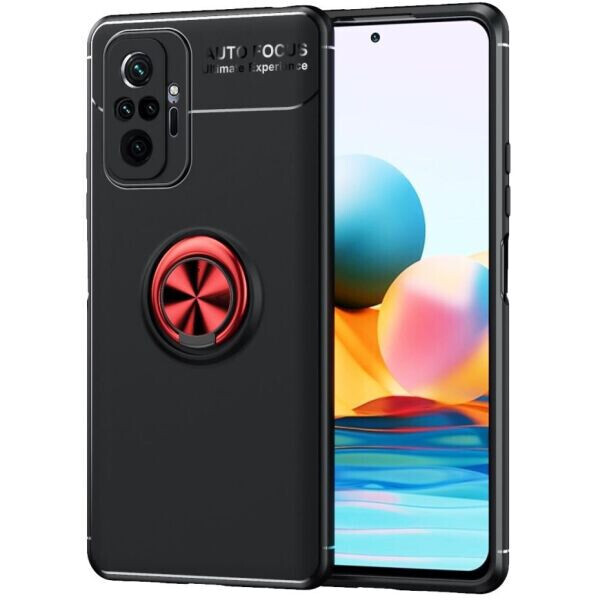 

Защитный чехол UniCase Magnetic Ring для Xiaomi Redmi Note 10 Pro - Black / Red