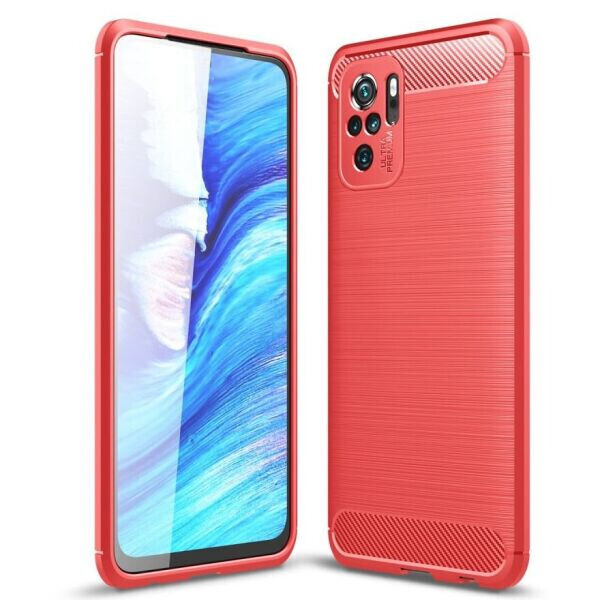 

Защитный чехол UniCase Carbon для Xiaomi Redmi Note 10 / Note 10s - Red