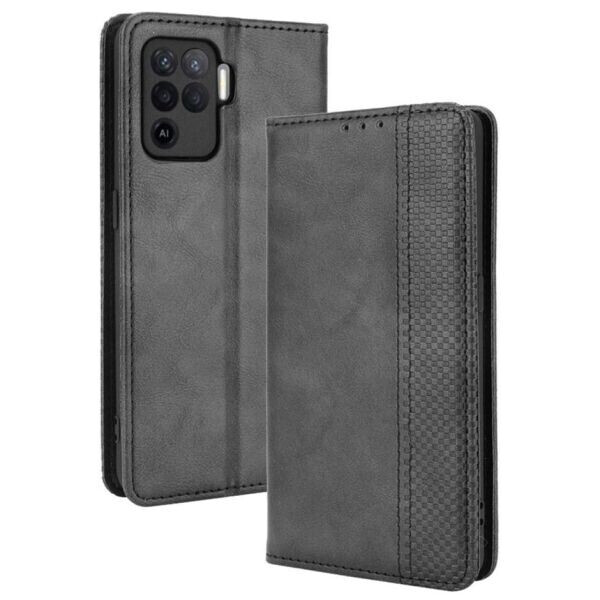 

Чехол Deexe Retro Style для OPPO Reno 5 Lite - Black
