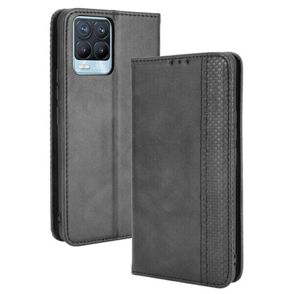 

Чехол Deexe Retro Style для Realme 8 / 8 Pro - Black