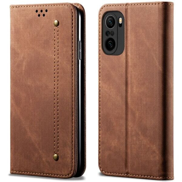 

Чехол-книжка UniCase Jeans Wallet для Xiaomi Poco F3 / Redmi K40 / Redmi K40 Pro / Mi 11i - Brown