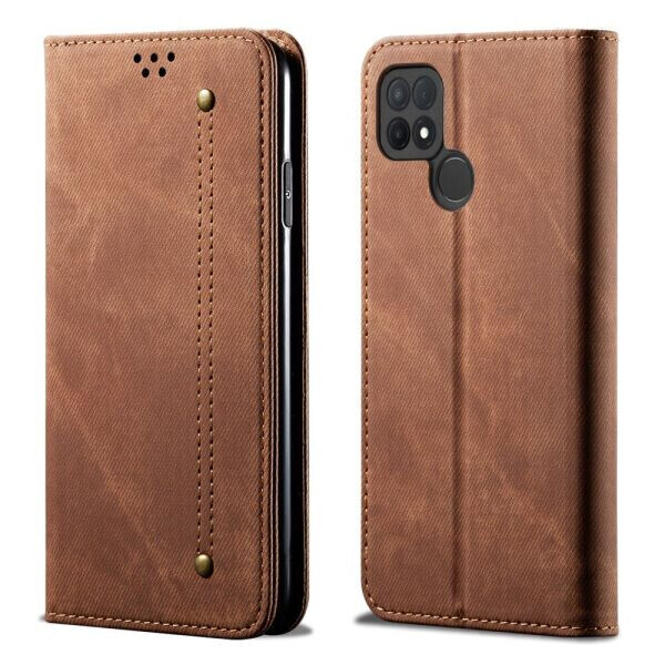 

Чехол-книжка UniCase Jeans Wallet для OPPO A15 / A15s - Brown