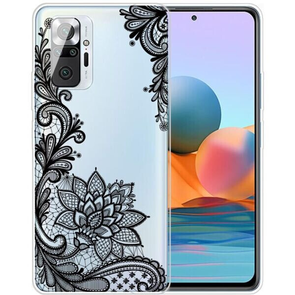 

Силиконовый (TPU) чехол Deexe Pretty Glossy для Xiaomi Redmi Note 10 Pro - Lace Flower