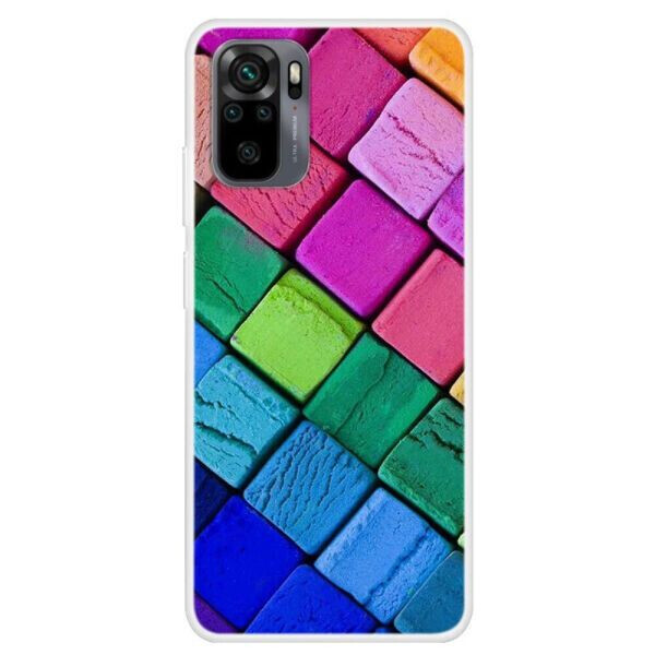 

Силиконовый (TPU) чехол Deexe Life Style для Xiaomi Redmi Note 10 / Note 10s - Colorful Block