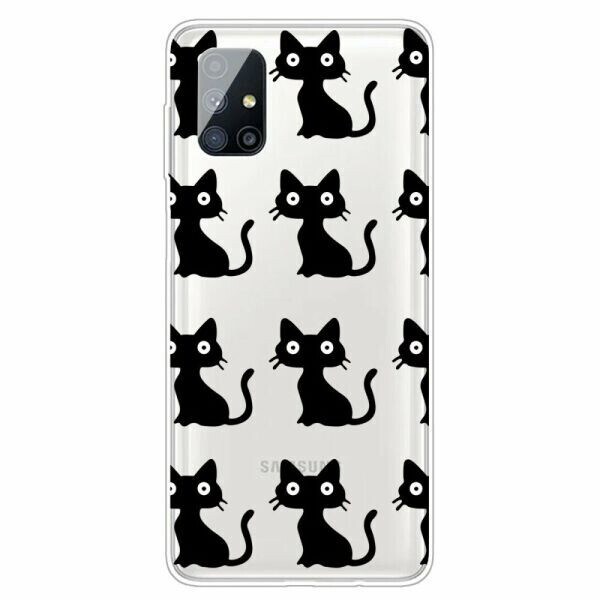 

Силиконовый (TPU) чехол Deexe Pretty Glossy для Samsung Galaxy M51 (M515) - Black Cat