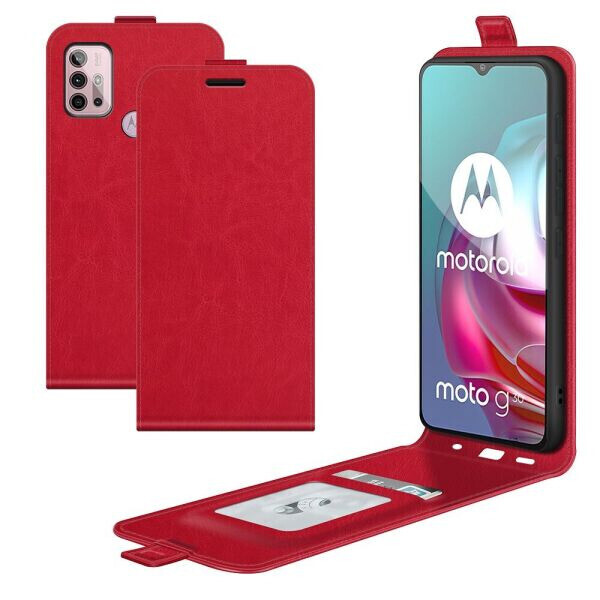 

Чехол Deexe Flip Case для Motorola Moto G10 / G30 - Red