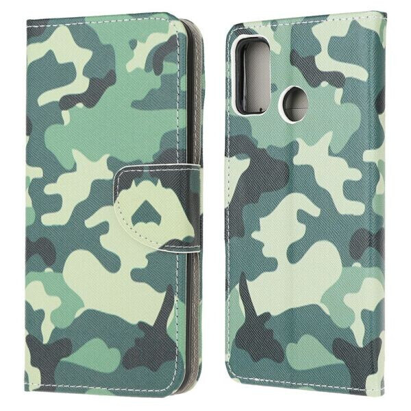 

Чехол-книжка Deexe Color Wallet для Motorola Moto G10 / G30 - Camouflage
