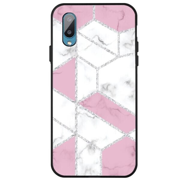 

Защитный чехол Deexe Marble Series для Samsung Galaxy A02 (A022) - Rose / White