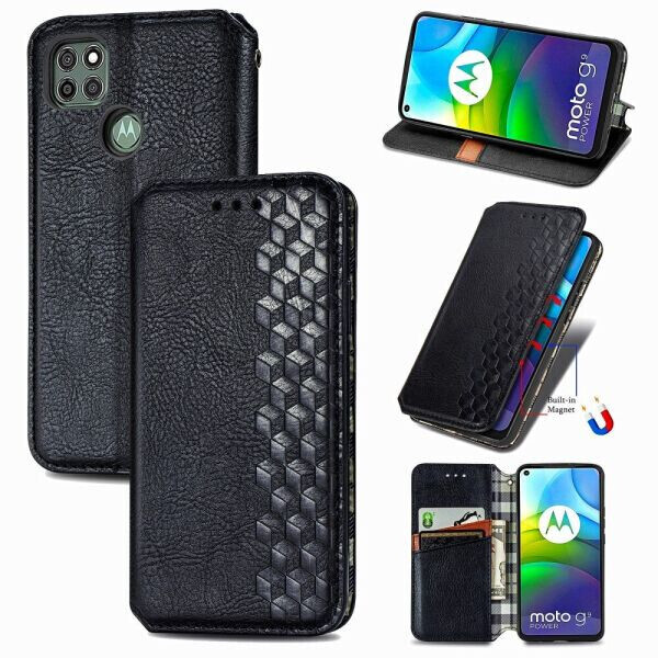 

Чехол Deexe Rhombus Wallet для Motorola Moto G9 Power - Black