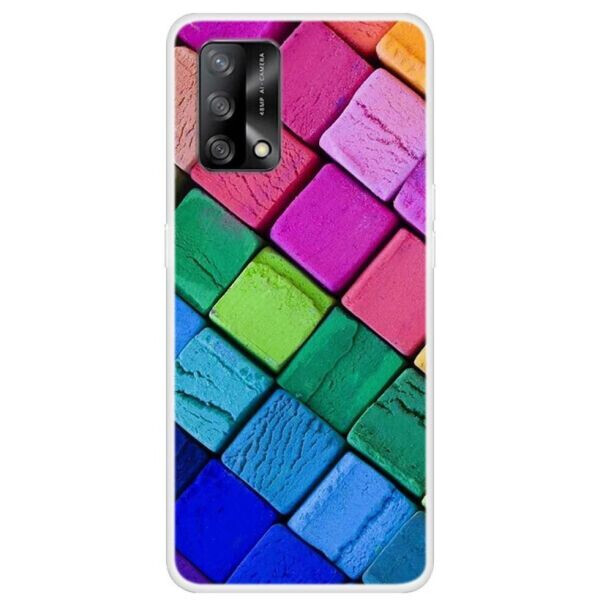 

Силиконовый (TPU) чехол Deexe Life Style для OPPO A74 - Colorful Block