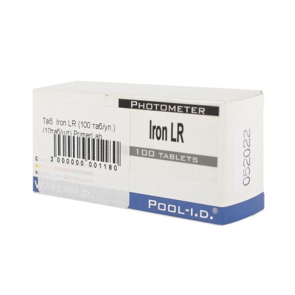 

Таблетки Iron LR (железо) (100 таблеток/упаковка) для тестера PrimerLab