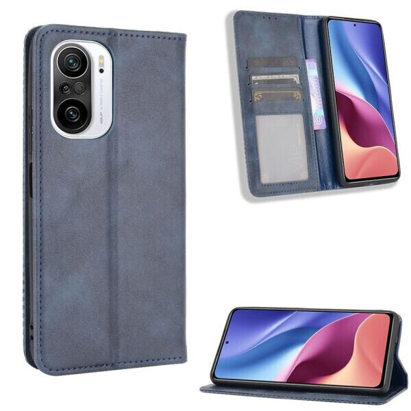 

Чехол Deexe Retro Style для Xiaomi Poco F3 / Redmi K40 / Redmi K40 Pro / Mi 11i - Blue