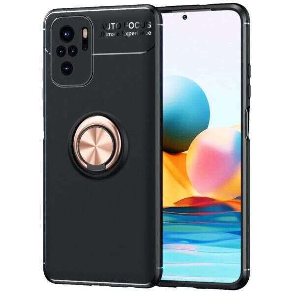 

Защитный чехол UniCase Magnetic Ring для Xiaomi Redmi Note 10 / Note 10s - Black / Rose Gold