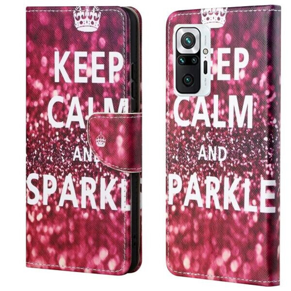 

Чехол-книжка Deexe Color Wallet для Xiaomi Redmi Note 10 Pro - Keep Calm and Sparkle