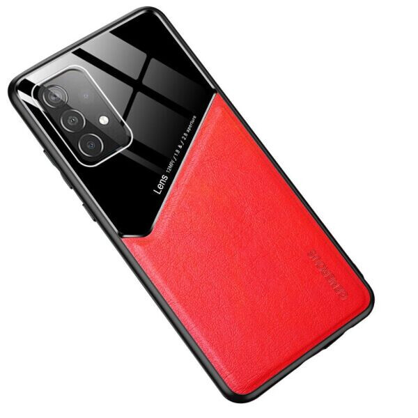 

Защитный чехол Deexe Magnetic Leather Cover для Samsung Galaxy A52 (A525) - Red