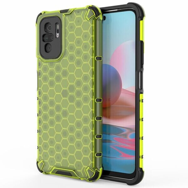 

Защитный чехол Deexe Honeycomb Series для Xiaomi Redmi Note 10 / Note 10s - Green