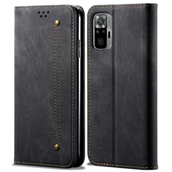 

Чехол-книжка UniCase Jeans Wallet для Xiaomi Redmi Note 10 / Note 10s - Black
