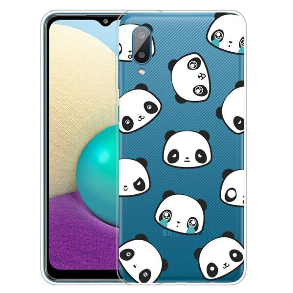 

Силиконовый (TPU) чехол Deexe Pretty Glossy для Samsung Galaxy A02 (A022) / M02 - Pandas