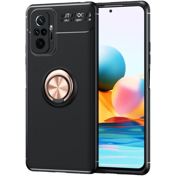 

Защитный чехол UniCase Magnetic Ring для Xiaomi Redmi Note 10 Pro - Black / Rose Gold