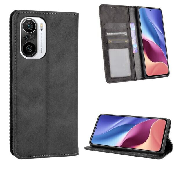 

Чехол Deexe Retro Style для Xiaomi Poco F3 / Redmi K40 / Redmi K40 Pro / Mi 11i - Black