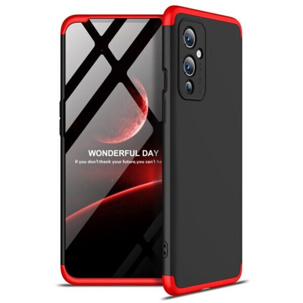 

Защитный чехол GKK Double Dip Case для OnePlus 9 - Black / Red
