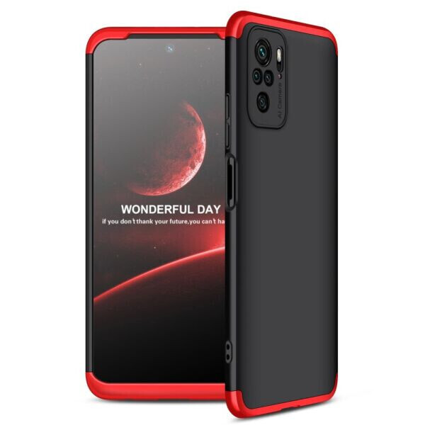 

Защитный чехол GKK Double Dip Case для Xiaomi Redmi Note 10 / Note 10s - Black / Red