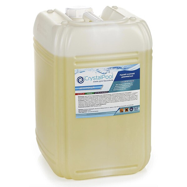 

Жидкий хлор для бассейна Chlorine Liquid 25 кг Crystal Pool Австрия