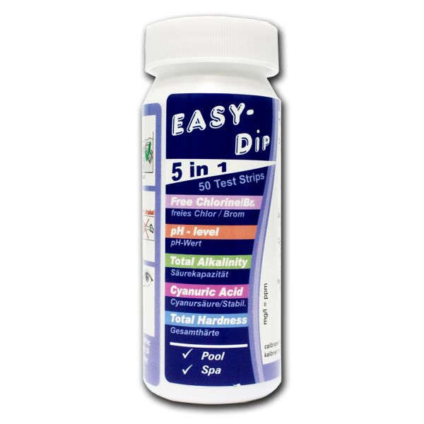 

Тестер Easy-Dip pH/Cl/Br/Щелочность/Жесткость/Циануровая кислота TSL700