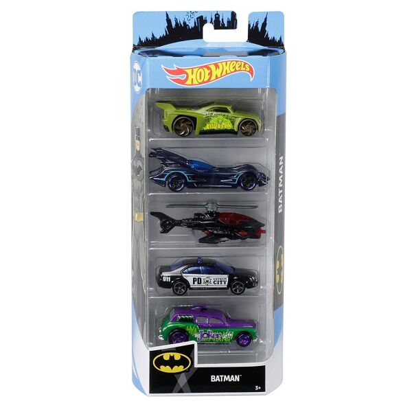 

Колекційний набір Hot Wheels Batman 5-Pack Бетмен (GGD32) (B07P8WRLKY)