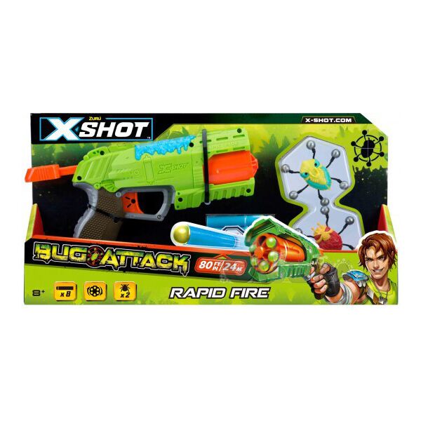 

Скорострільний бластер Zuru X-Shot Rapid Fire (Bug Attack) Вогонь по жуках (4801)