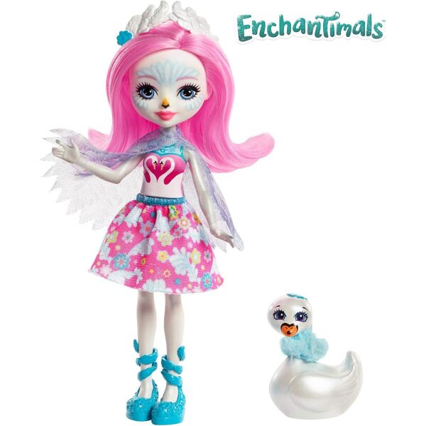 

Лялька Enchantimals Saffi Swan Doll and Poise Енчантімалс Лебідь Саффі та Пойзен (B0784BBPC6)