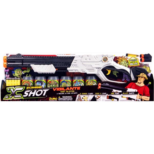 

Бластер Zuru X-Shot Vigilante Dart Blaster гвинтівка "Зомбі Мисливець" (087-11-0593) (B014VNKOUM)