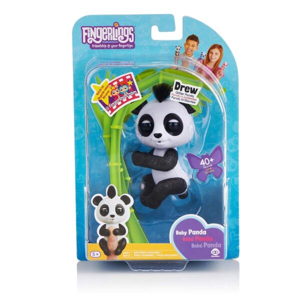 

Інтерактивна ручна панда WowWee Fingerlings Glitter Panda - Drew чорно-біла Дрю (W3560 / 3564) (B07BKGS2Q1)