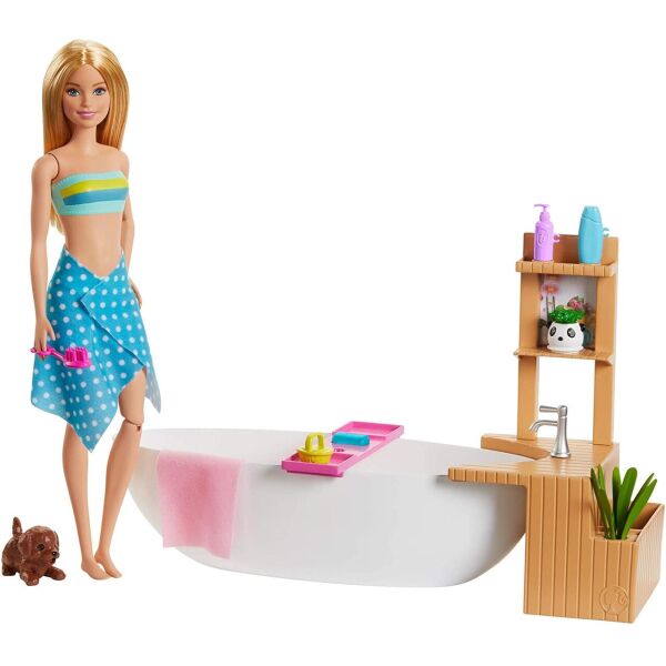 

Ігровий набір Barbie Fizzy Bath Doll & Playset, Blonde Bанна кімната (GJN32) (B07XF98T8M)