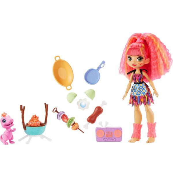 

Ігровий набір Mattel Cave Club Печерний клуб Wild About BBQs барбекю + лялька Емберлі (B084L275FX) (GNL96)