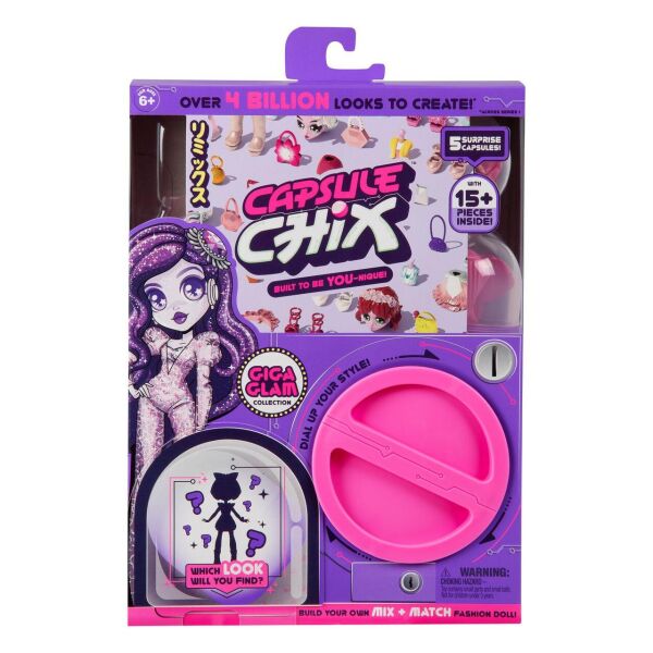

Ігровий набір з лялькою Capsule Chix Giga Glam Капсула сюрприз (67278159201)