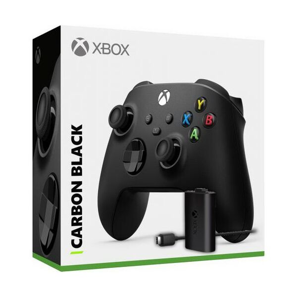 

Microsoft Xbox Series X | S Wireless Controller with Bluetooth (Carbon Black) + Play & Charge kit for Xbox Series X and Xbox Series S
