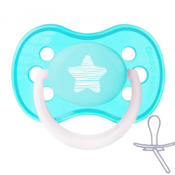 

Пустышка силиконовая симметричная Pastelove, 0-6 м, бирюзовая, Canpol babies