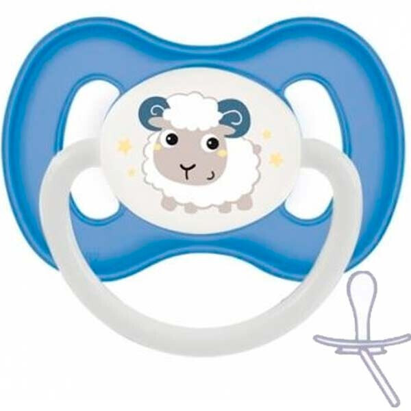 

Пустышка силиконовая симметричная Bunny & Company, 0-6 мес (овечка), Canpol babies