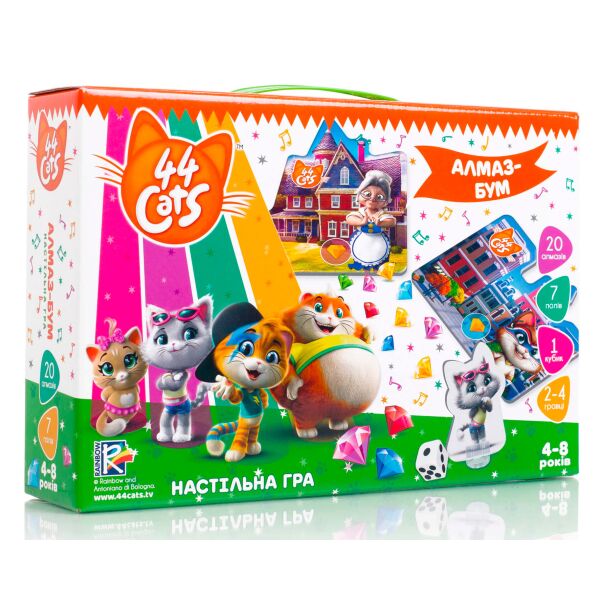 

Настольная игра Алмаз-Бум, 44 Кота (укр), Vladi Toys