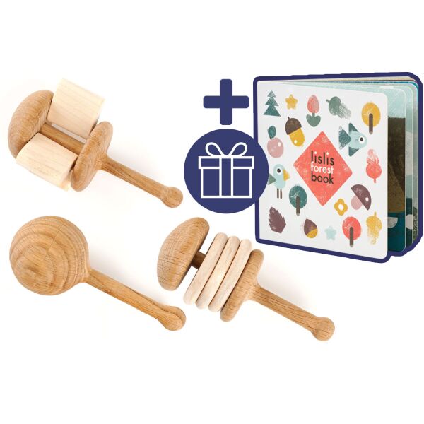 

Набор погремушек Lislis toys Звуки Леса 3 шт. натуральное дерево (04 ПН 0001)