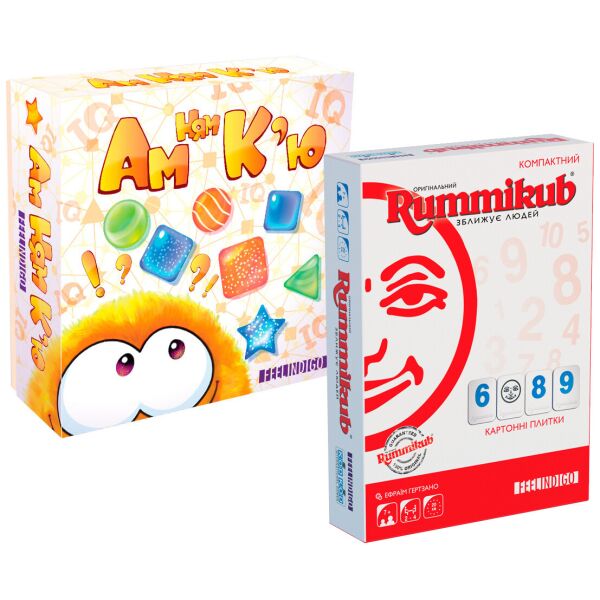 

Набор настольных игр Feelindigo Филиндиго Ам Ням Кью + Rummikub (FI8500_IM16002)