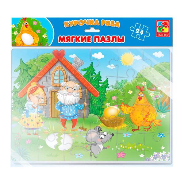 

Курочка Ряба, мягкие пазлы А4, Vladi Toys