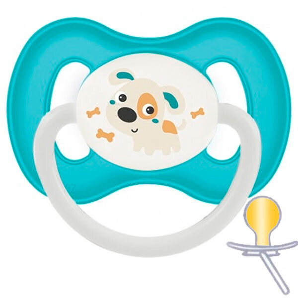 

Пустышка латексная круглая Bunny&Company, 0-6 м, бирюзовая, Canpol babies